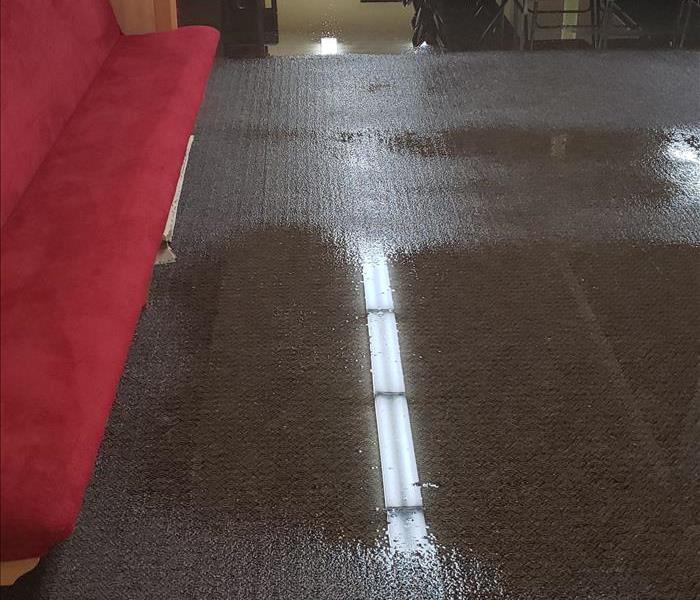 Saturated Carpet with water standing